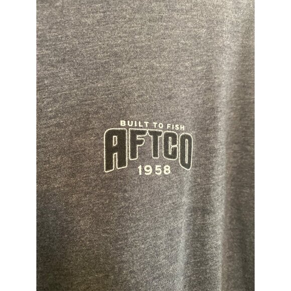 Aftco Men’s Built To Fish Graphic T-Shirt Charcoal Gray XX-Large Cotton Blend - Picture 3 of 4